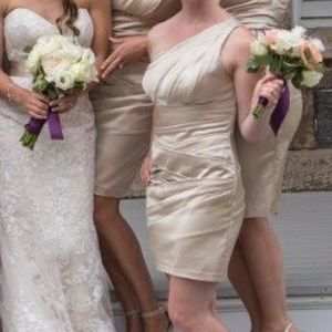 Gold/champagne color one-shoulder dress Size 6